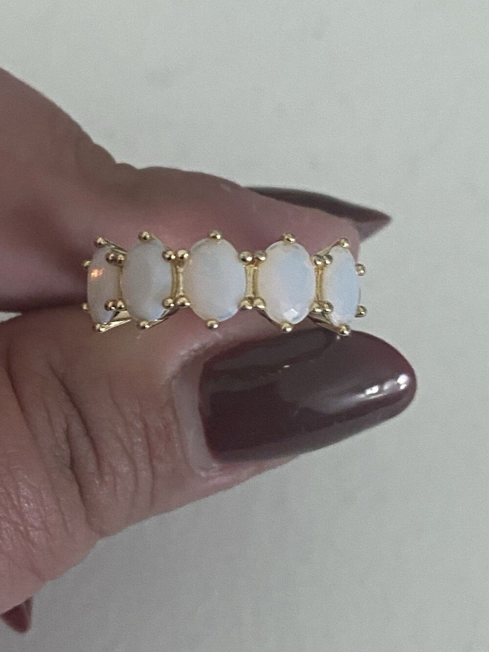 Kendra Scott Cailin Gold Crystal October Band Ring Size 6